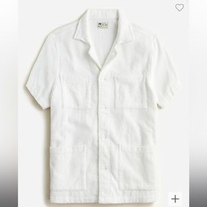 Terry cloth four-pocket camp-collar shirt (J. CREW)